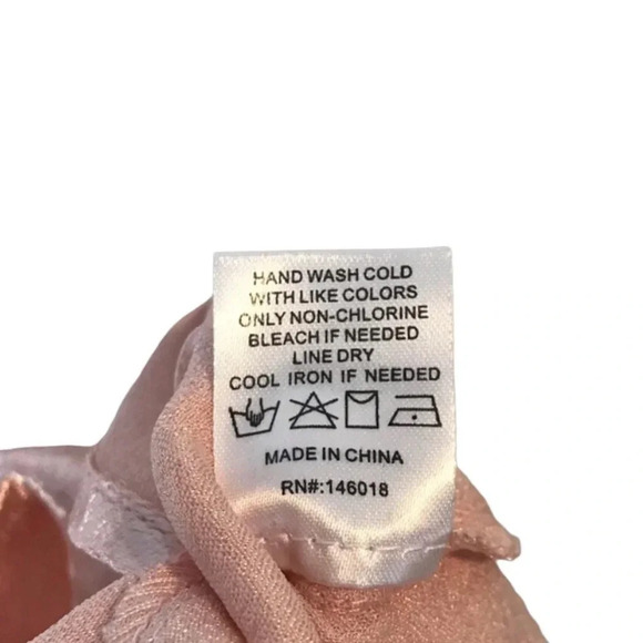 Lost + Wander Mademoiselle Pink Satin Wrap dress Ruffle Mini Dress coquette girl - Picture 8 of 11